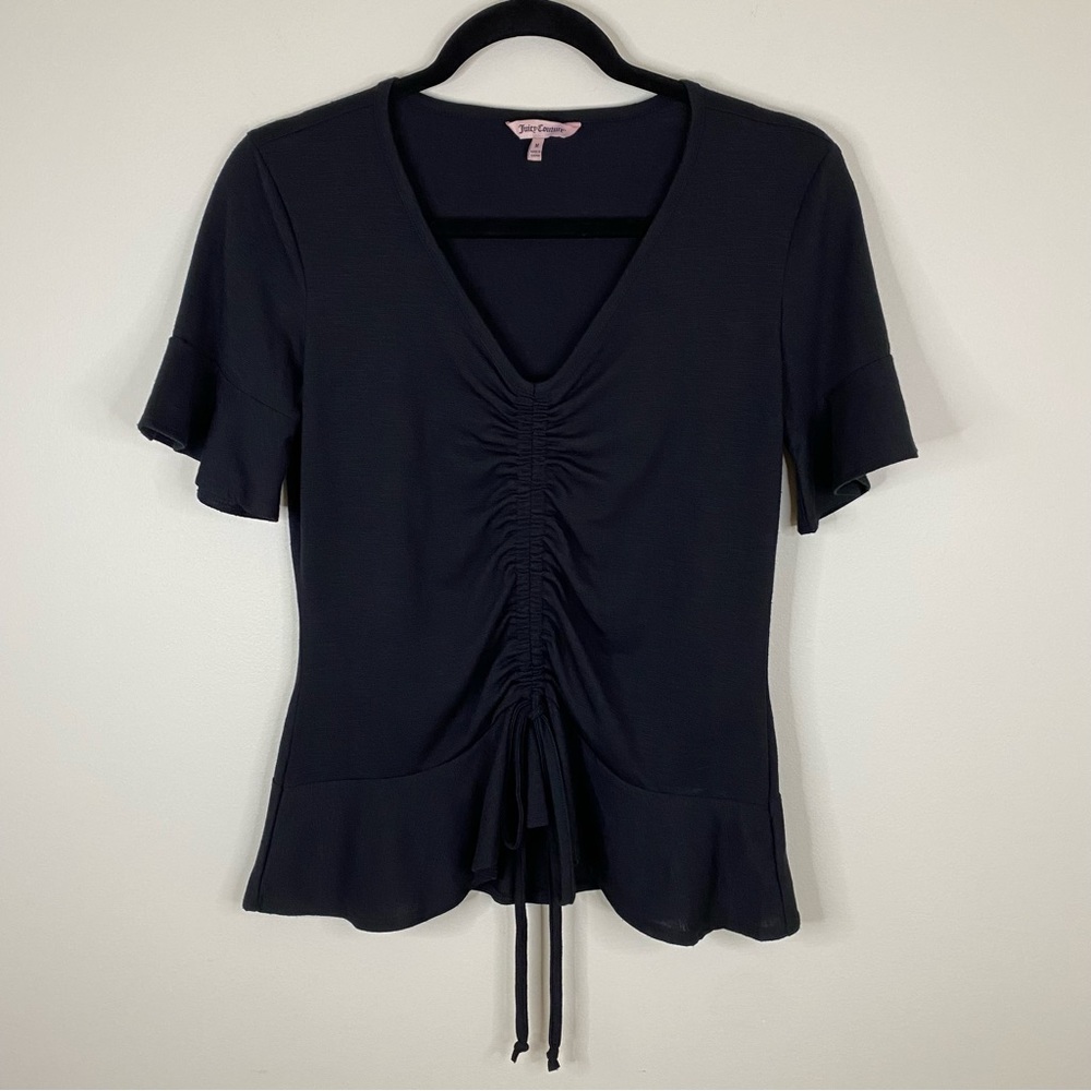 Juicy Couture Black Flowy Medium Shirt